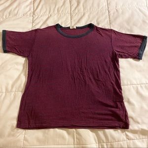 Brandy Melville Maroon/Gray Top OS